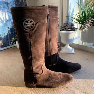 Tory Burch brown suede boots size 9